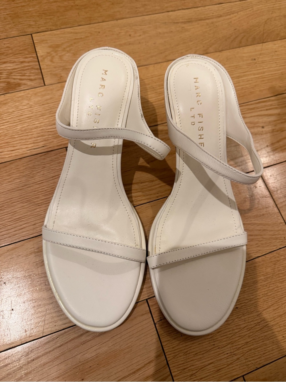 Marc Fisher LTD Alonde Slide Sandal White 6.5